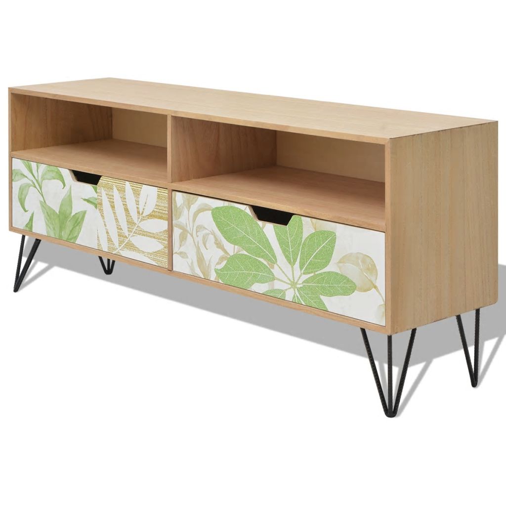 vidaXL TV Stand MDF Sideboard Entertainment Center HiFi Plasma Media Unit