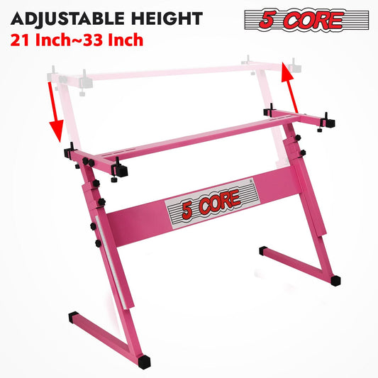 5 Core Keyboard Stand Z Style Height Adjustable Sturdy Piano Riser Lift Holder Stands