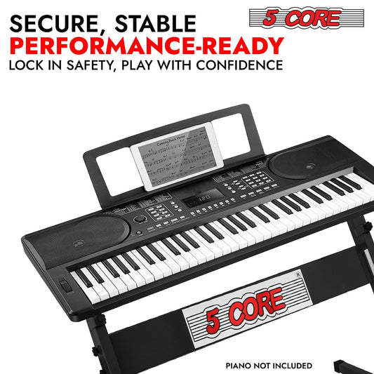 5 Core Keyboard Stand Z Style Height Adjustable Sturdy Piano Riser Lift Holder Stands