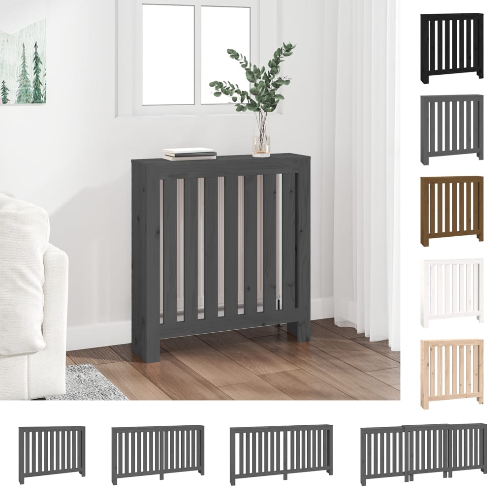 vidaXL Radiator Cover Office Heating Cabinet Cupboard Shelf Solid Wood Pine